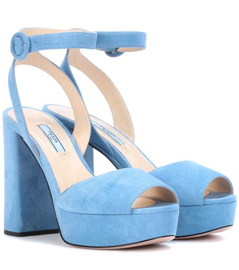 prada suede purple and blue sandal|prada platform sandals.